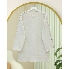 Mac Moda Kolları İpli Çizgili Yumoş Triko Tunik