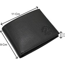 Westpolo Hakiki Deri Bozuk Para ve Kart Bölmeli Erkek Cüzdanı - Siyah