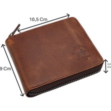 Westpolo Unisex Kağıt Para ve Bol Kart Bölmeli Hakiki Eskitme Deri Cüzdan Kartlık - Tiguan Kahve