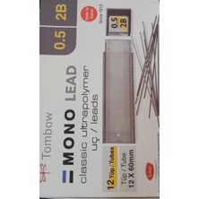 Tombow 0,5 mm 2B Kalem Ucu 12'li Paket Renkli Ultrahafif Uçlar ile Yüksek Performans