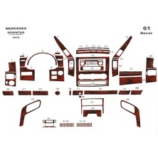Mars Cockpit Design Mercedes Sprinter-Crafter Piano Black Kaplama 2006 61 Parça Maun