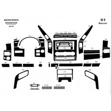 Mars Cockpit Design Mercedes Sprinter-Crafter Piano Black Kaplama 2006 61 Parça Piano Black