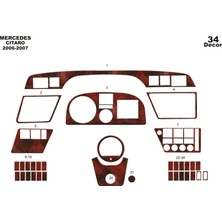 Mars Cockpit Design Mercedes Citaro Konsol-Torpido Kaplama 2006-2007 34 Parça Maun
