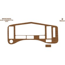 Mars Cockpit Design Mercedes Connecto 0345K Konsol-Torpido Kaplama 1997-2001 2 Parç Açık Meşe