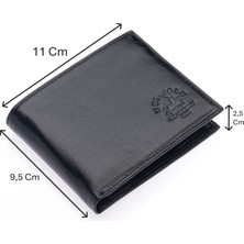 Westpolo Hakiki Deri Kağıt Para, Bozuk Para ve Bol Kart Bölmeli Erkek Cüzdanı - Siyah