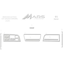 Mars Cockpit Design Mercedes Actros Konsol-Torpido Kaplama 2021-  11 Parça  Alüminyum