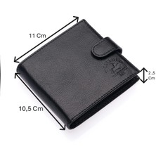 Westpolo Hakiki Deri Kağıt Para, Bozuk Para ve Bol Kart Bölmeli Patlı Erkek Cüzdanı - Siyah