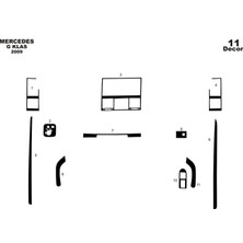 Mars Cockpit Design Mercedes G Klasse 2009 Konsol-Torpido Kaplama 11 Parça Piano Black