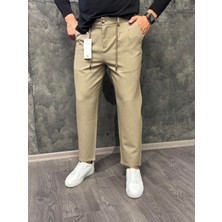 Jacob Boyfriend Straight Gofre Kumaş Bel Lastik Trend Erkek Pantolon