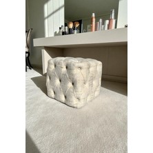 Visionario Küp Puf BEST – İthal Kadife Babyface Kumaş Varak Baskılı Oturma Pufu