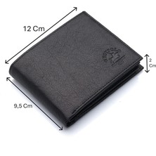 Westpolo Hakiki Deri Kağıt Para, Bozuk Para ve Bol Kart Bölmeli Erkek Cüzdanı - Siyah