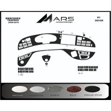 Mars Cockpit Design Mercedes Travego Piano Black Kaplama 2005-2010 61 Parça Maun