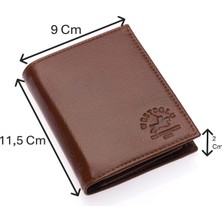 Westpolo Hakiki Deri Kağıt Para ve Bozuk Para Bölmeli Erkek Cüzdanı - Taba