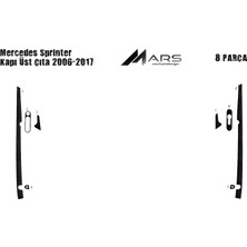 Mars Cockpit Design Mercedes Sprinter-Crafter Kapı Üst Çıta 2006 8 Parça Siyah Karbon