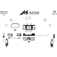 Mars Cockpit Design Mercedes Sprinter Konsol-Torpido Kaplama 2019 Sonrası  Siyah Karbon
