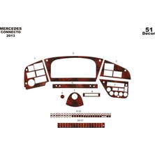 Mars Cockpit Design Mercedes Connecto Konsol-Torpido Kaplama 2013 51 Parça Maun