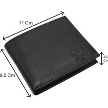 Westpolo Hakiki Deri Kağıt Para, Bozuk Para ve Bol Kart Bölmeli Erkek Cüzdanı - Siyah-G2 Taba