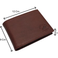 Westpolo Hakiki Deri Bol Kart Bölmeli ve Fermuarlı Erkek Cüzdanı - Kahverengi