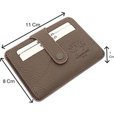 Westpolo Carpi Kağıt Para Bölmeli Hakiki Deri Kartlık - Kum