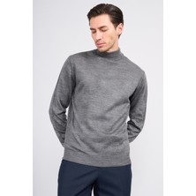 Çetinkaya Mentality 3178 Erkek Bisiklet Yaka Triko Koyu Grimelanj