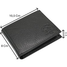 Westpolo Hakiki Deri Bozuk Para ve Kart Bölmeli Erkek Cüzdanı - Siyah