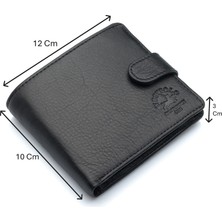 Westpolo Hakiki Deri Kağıt Para, Bozuk Para ve Kart Bölmeli Patlı Erkek Cüzdanı - Siyah