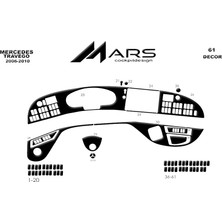 Mars Cockpit Design Mercedes Sprinter Konsol-Torpido Kaplama 2019 Sonrası ( 7inç M Piano Black