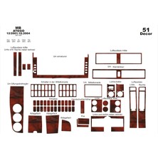 Mars Cockpit Design Mercedes Atego Axor Konsol-Torpido Kaplama 2001-2004 51 Parça Maun