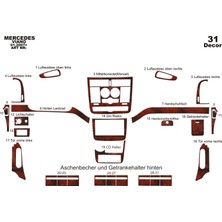 Mars Cockpit Design Mercedes Viano Manuel Konsol-Torpido Kaplama 2006 31 Parça Maun