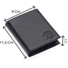 Westpolo Bozuk Para Kağıt Para ve Bol Kart Bölmeli Hakiki Deri Erkek Cüzdanı - Siyah