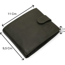 Westpolo Hakiki Deri Kağıt Para, Bozuk Para ve Kart Bölmeli Erkek Cüzdanı - Haki