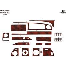 Mars Cockpit Design Mercedes 303 Konsol-Torpido Kaplama 1992-1995 16 Parça Maun