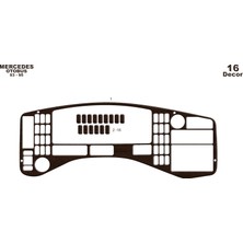 Mars Cockpit Design Mercedes 403 Konsol-Torpido Kaplama 1997-2000 16 Parça Koyu Meşe