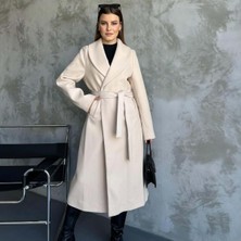 Fibula Şal Yaka Kaşe Manto