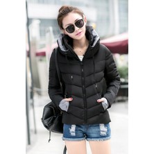 1Tarz Şişme Kadın Mont Günlük Su Geçirmez Kışlık