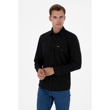 U.S. Polo Assn. Erkek Siyah Uzun Kollu Gömlek 50316655-VR046