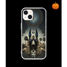 Dali Design iPhone 13 Mini Uyumlu Şeffaf Kılıf Antik Mısır 5 Tasarımlı