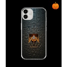 Dali Design iPhone 12 Mini Uyumlu Şeffaf Kılıf Antik Mısır 4 Tasarımlı
