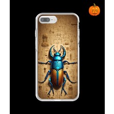Dali Design iPhone 8 Plus Uyumlu Şeffaf Kılıf Antik Mısır 3 Tasarımlı