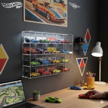Tivivor Mini Gt Uyumlu 1:64 Ölçek 20 Gözlü Pleksi Model Araba Sergileme Rafı – Şeffaf Akrilik Stand