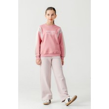 Ahengim Kız Çocuk Make Your Baskılı 3 Iplik Kalın Kışlık Eşofman Takımı AK4227