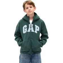 Gap Erkek Çocuk Vintagesoft Gap Logo Fermuarlı Sweatshirt - 801449