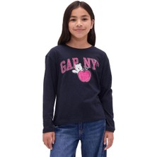 Gap Kız Çocuk Relaxed Grafik Logo T-Shirt -817650