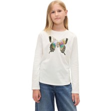Gap Kız Çocuk Flippy-Sequin Grafik T-Shirt - 822044