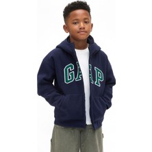 Gap Erkek Çocuk Vintagesoft Gap Logo Fermuarlı Sweatshirt - 801449