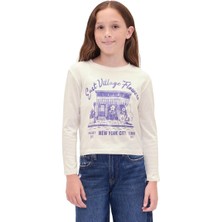 Gap Kız Çocuk Relaxed Grafik Logo T-Shirt -817650