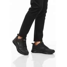 Slazenger Siyah Bağcıklı Hafif Esnek Cilt Erkek Spor Ayakkabı Epic M