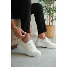 KB-X516 Kuback Beyaz Cilt Günlük Erkek Ayakkabı