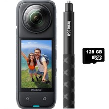 Insta360 Aksiyon Kamerası X4 360 Derece Lens Açısı ile No Drone No Problem Bundle