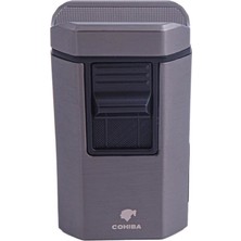 4 Jet Torch Masa Tipi Puro Çakmağı Gri